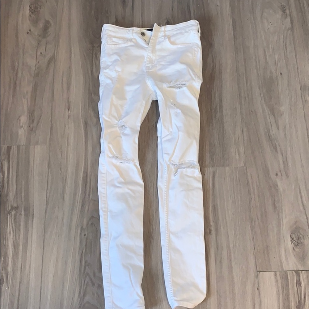 WHITE HOLLISTER SKINNY JEANS